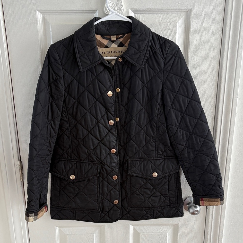 Burberry Black Quilted Utility Jacket